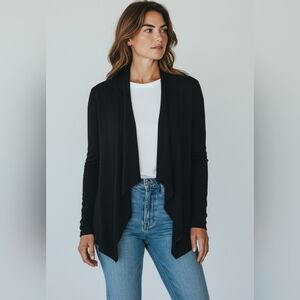 Vince Merino Wool Blend Open Front Draped Waterfall Cardigan Sweater Size Small